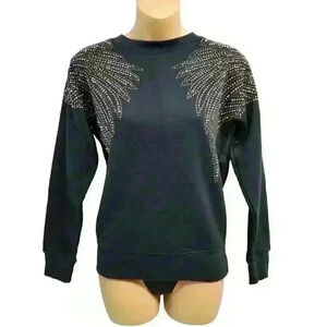 Women's OroMiss 24:7 Fashion Black Bejeweled Angel Wings Sz 6/8 Sm $44